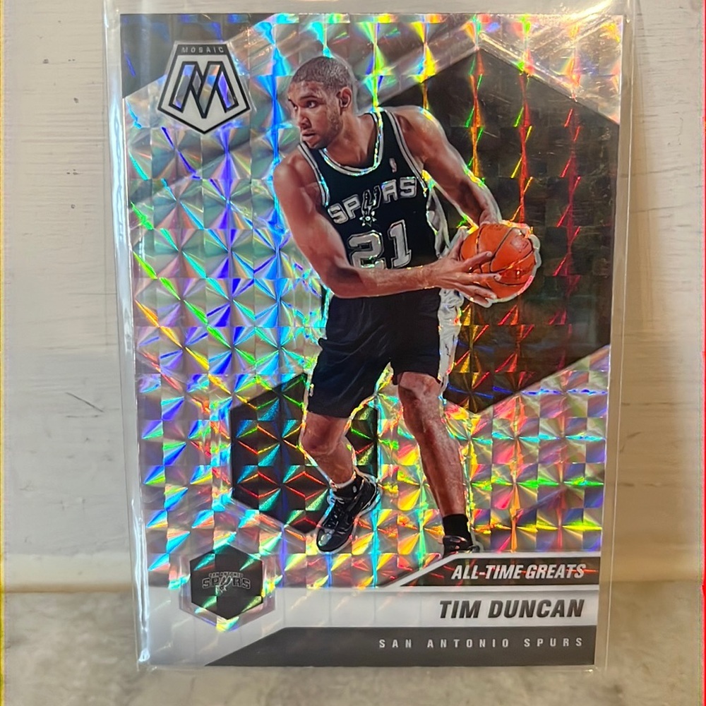 2020-21 Tim Duncan Panini Mosaic All Tim Greats Hologram